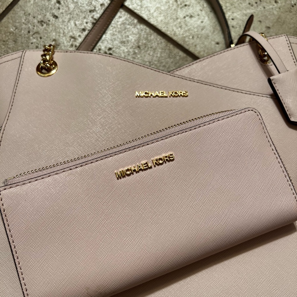 Michael Kors satchel and wallet